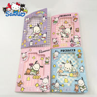 16pcs Sanrio Cute Anime Cartoon Pochacco Cinnamoroll Melody Hand Ledger Notepad Stationery Hollowed Out Small Notebook