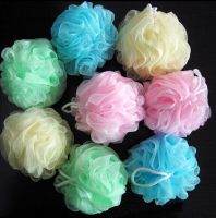 【cw】 Colorful Shower Exfoliate Puff Sponge Mesh Net Soft Color 【hot】