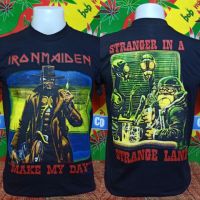 เสื้อวง IRON MAIDEN วงร็อค ไม่มีตะเข็บข้าง คอฟิต ป้ายUS เสื้อวินเทจ เสื้อทัวร์ วงดนตรีร็อค