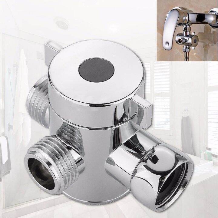 1/2 Inch Shower Arm Mounted Diverter Three Way Tadapter Valve For