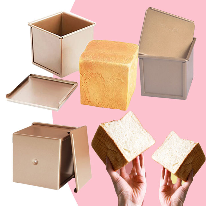 พิมพ์ขนมปัง-ฝา-สีทองแบบเรียบ-10-10-10-cm-ฝา-11-5-cm-square-bread-loaf-pan