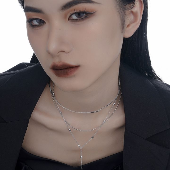 cod-x2060-korean-version-minimalist-all-match-silver-single-chain-womens-white-gold-fine-snake-bone