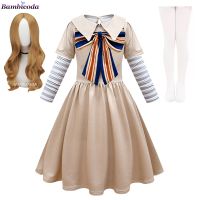 Megan Cosplay Costume Megan Dress Ai Doll Robots Skirt Top Socks Horrible Movie M3gan Child Cosplay Dress Girls Halloween Outfit