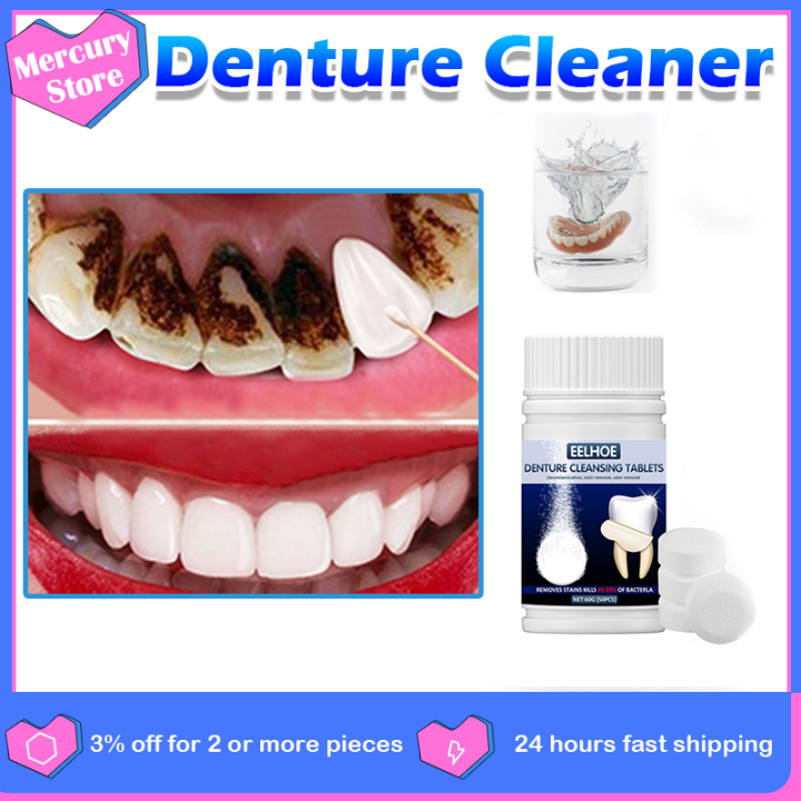 🔥3 minutes quick clean🔥Whitening Denture Cleanser Tablet 60g（50pcs