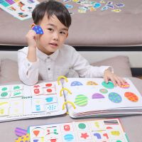【CC】❡◐  Kid Quiet Busy Book Baby Educational Sorting Match Game Sticker Child