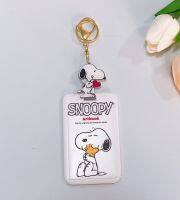 SNOOPY W ที่ใส่บัตร ที่ห้อยบัตร พร้อมที่ใส่บัตร สายห้อยดึงยืดออก โยโย่ มีก้ามปูสวยงาม SNOOPY W ขนาด 4x4x1.5 cm ที่ใส่บัตรขนาด5.5x8.5CM งานสวย BY NOEYNEST SHOP