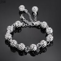 100 925 Sterling silver Beautiful bracelets noble top pretty fashion Wedding Party cute lady nice Ball women bracelet jewelry