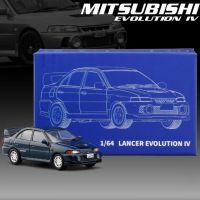 Jkm 1/64 Mitsubishi Lancer Evolution ชุดเครื่องประดับโมเดลชุดสะสมการดูดซับแรงกระแทกรถโมเดล Diecast รถสปอร์ตถังโลหะ