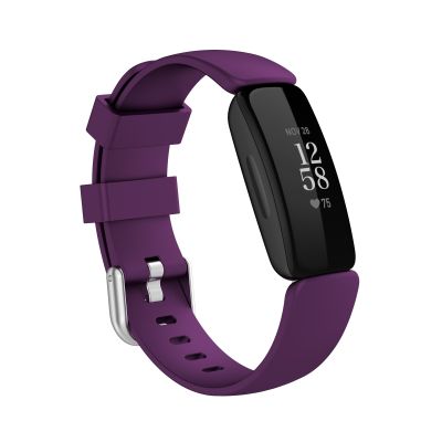 สำหรับ Fitbit Inspire 2 TPE สายนาฬิกาข้อมือขนาด: L (สีดำ) (ลดเอง)