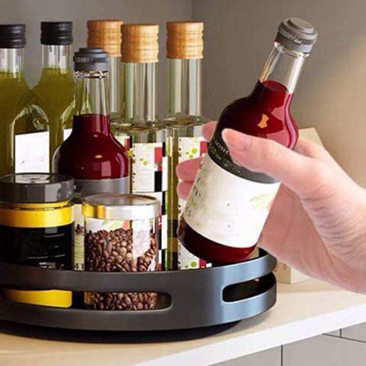 lazy-susan-turntable-cabinet-organizer-9-8-inch-plastic-clear-spinning-organization-amp-storage-container-bin-360-degree