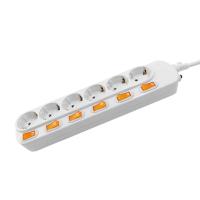 [HOT GELLXKOWOIGHIO 527] Power Strip ป้องกันไฟกระชาก6ร้านสหภาพยุโรปซ็อกเก็ตเสียบปลั๊กไฟฟ้าขยายซ็อกเก็ตสวิทช์อิสระ1.5/2.5M ลวด