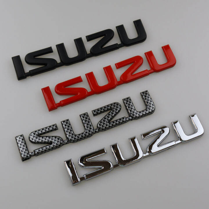 Chrome ISUZU Logo ISUZU Letter Car Rear Trunk Emblem Sticker Badge ...
