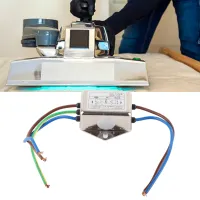 สายไฟตัวกรองสัญญาณรบกวน AC115 250V ตัวกรองสายอีเอ็มไอพลังงานพลาสติกและโลหะสำหรับหุ่นยนต์อัตโนมัติ