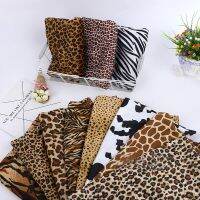 Animal Print Short Plush Fabric Tiger Leopard Striped Zebra Pattern Decorative Cloth For DIY Garment Toy Pillow Carpet Fabrics