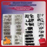 MSRC 500pcs/set 18ขนาด อุปกรณ์ซ่อมนาฬิกา เหล็กไร้สนิม ซ่อมฝาครอบด้านหลัง สกรูนาฬิกา ชิ้นส่วนแว่นกันแดด สกรูแว่นตา ชิ้นส่วนสกรูอิเล็กทรอนิกส์