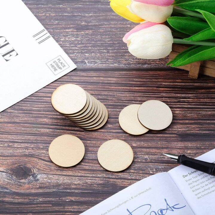 200-pieces-unfinished-wood-slices-round-disc-circle-wood-pieces-wood-chip-for-craft-1-5-inch