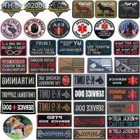 ﹍✁◘ SERVICE DOG Badges Tactical HOOK Embroidery Patches Decorative Pets Vest Paste Clothing Magic Sticker Patch Accessories