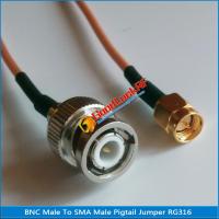 ขั้วต่อ Rf หัวปลั๊กไปยัง Sma ตัวผู้ตัวผู้ Bnc Rg316แบบ Pigtail สายไฟจัมเปอร์การสูญเสียต่ำ