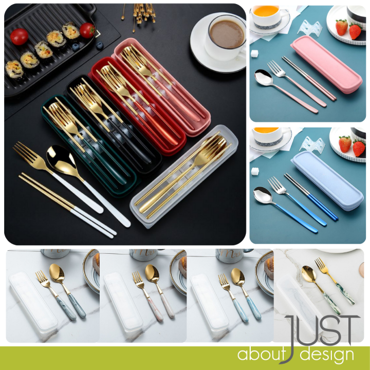 Travel Korean Portable Utensil Spoon Set Nordic Cutlery Tableware Set