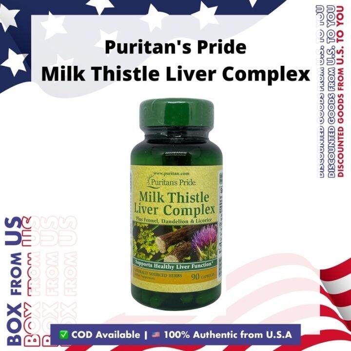 Original Puritan's Pride Milk Thistle Liver Complex 90 Capsules Lazada PH