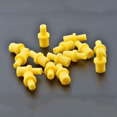 20PCS Syringe silicone soft yellow pumping air hollow joint part rubber connector ciss inkjet cartridge cleaning clean tool