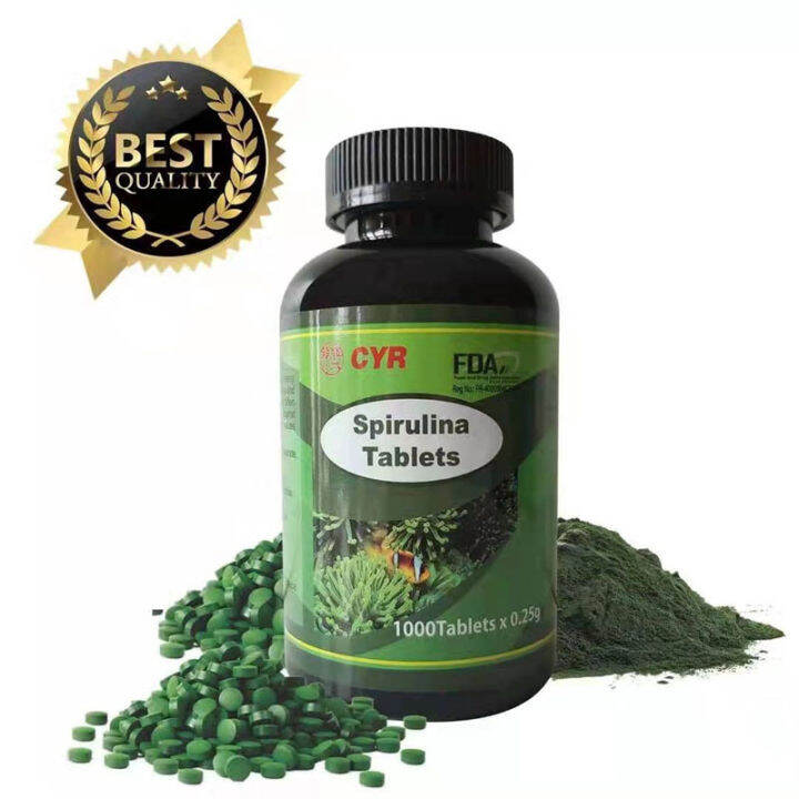 Spirulina Tablets 1000 Tablets FDA Approved Authentic 100 Natural and