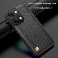 Car Magnetic Case For Oneplus Nord 3 Ace 2V Luxury Leather Non-slip Back Cover For One Plus Nord3 Shockproof Bumper OneplusNord3 Phone Cases