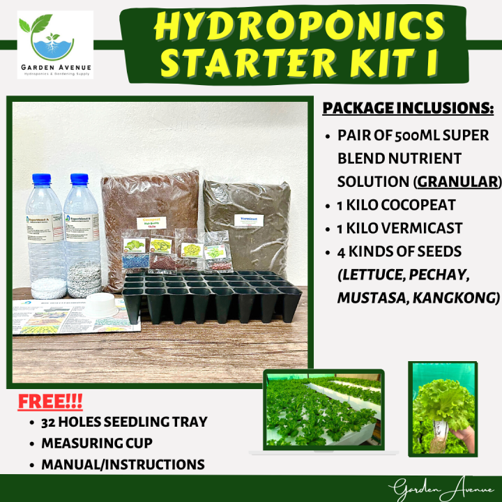 HYDROPONICS STARTER KIT 1 - GRANULAR NUTRIENTS SOLUTION FOR PROPER ...