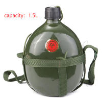 1.5L Outdoor Canteen Cycling Portable Aluminum Bicycle Sport Cup Water Bottle Army