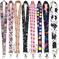 Cartoon Lovely Cats Neck Strap Lanyard keychain Mobile Phone Strap ID Badge Holder Rope Key Chain Keyrings cosplay Accessori