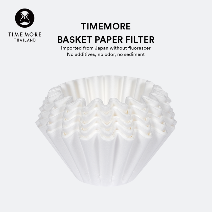 TIMEMORE Basket Paper Filter 01 for B75 กระดาษกรองทรง Basket Lazada.co.th