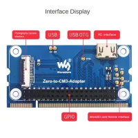 Waveshare Zero-To-CM3-Adapter for Raspberry Pi Zero 2W to CM3/CM3+ Core Board Expansion Board with MINI HD Adapter