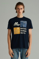 Mc Summer เสื้อยืด Jeans เป็นเสื้อยืดพิมพ์ลายสไตล์คลาสสิกของ Mc Jeans ทำจากผ้าฝ้ายอเมริกัน 100% เนื้อนุ่มมาก 019 Trendy mens versatile T-shirt