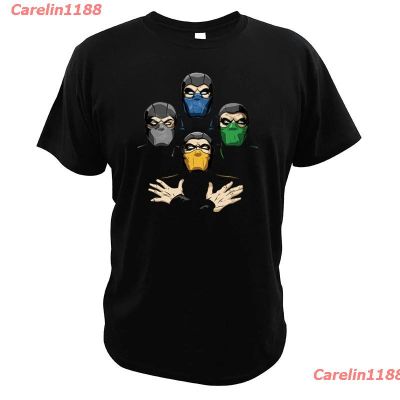 Carelin1188 2023 Summer 100% Cotton T-Shirt Mortal Rhapsody T-shirt Hot Scorpion Sub Zero Fatality Kombat Cool Graphic P  AD9P