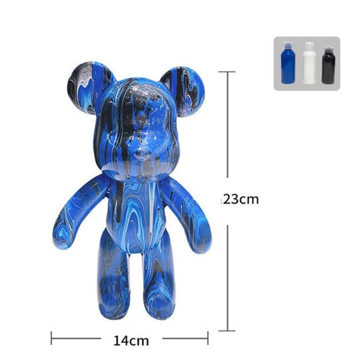chool-หมีของเหลว-23cm-diy-bearbrick-ภาพวาดของเหลวหมีรุนแรง-tiktok-ของเล่น-ของขวัญ-สําหรับตกแต่งบ้าน