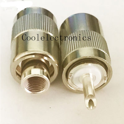 2pcs UHF PL259 Male Plug Solder Adapter Connector for RG5 RG6 5D-FB LMR300 Coax Coaxial Cable