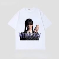 HOT NewWednesday Addams T Shirt Boy Girl Summer Cal Cotton Clothing Round Neck Short Sleeve Blouse TV Series Wednesday Role Shirts