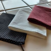 ผ้าใส่กระเป๋าสูท/ผ้าเช็ดหน้าสีขาวลายจุด Pocket Square - White Polka Dot บริการเก็บเงินปลายทาง