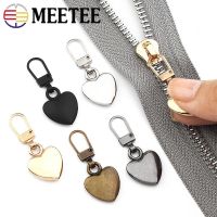 ┇✕▣ 5/10Pcs Heart Zipper Puller Tab Detachable Metal Decorative Zip Slider Bag Clothes Luggage DIY Sewing Repair Kits Accessories