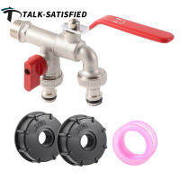 Double Tap IBC Tank Adapter S60X6 1/2 "Garden Hose Faucet Water-Tank Replacement Connector Garden Irrigation Accessories