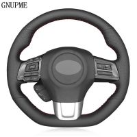 Hand-Stitched Soft Black Artificial Leather Car Steering Wheel Cover For Subaru WRX (STI) 2015-2019 Levorg 2015-2019