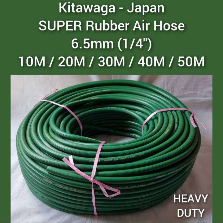 KITAGAWA Japan SUPER Rubber Air Hose 6.5mm 1/4" 10M, 20M, 30M, 40M, 50M Lazada PH