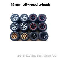 6sets(for 6 cars) 1/64 Off-road Jeep Wheels 14mm Diameter 5.2mm Width Wheel Tires for 1:64 Model Car SUV Modified Parts