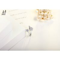 S925 Silver Opening Ring Adjustable Creative Moissanite Couple Ornament