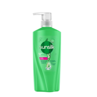 Sunsilk Shampoo Healthier&amp; Long ซันซิล แชมพู เฮล์ธีเออร์ แอนด์ ลอง สีเขียว 400 มล.