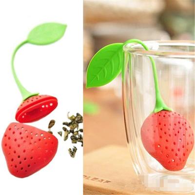 Food-grade Silicone Strawberry Design 1 pc Loose Tea Leaf Strainer Herbal Spice Infuser Filter Tools