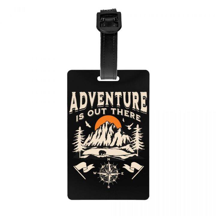 Adventure Is Out There Luggage Tag Custom Mountain Compass Baggage Tags ...