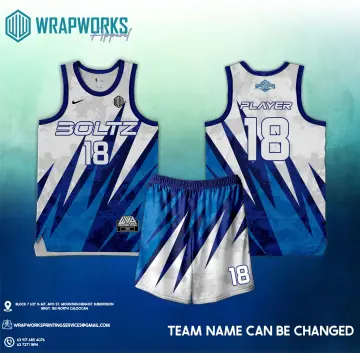 Custom Gradient Basketball Jersey Kit Printed Team Name & Number