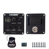 Fishman ISYS + EQ ปิ๊คอัพกีตาร์,ปิ๊คอัพกีตาร์โปร่งปิ๊กอัพช่องเสียงสำหรับปิ๊กอัพออนบอร์ดปรีแอมป์จูน EQ