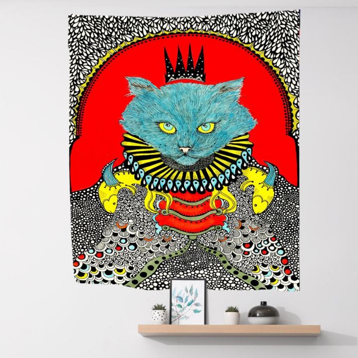 psychedelic-cat-tapestry-hippie-eyes-wall-hanging-witchcraft-for-living-room-form-decoration-aesthetics-home-decor